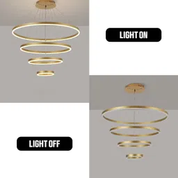 smartway lighting Cherbourg LED Smart Voice Assist Chandelier (Gold) image 5