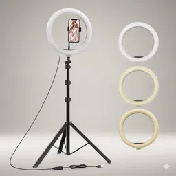 MANDR 10" inch Ring Light with 7 Feet Long Foldable and Lightweight Tripod Stand Tripod-picture-48