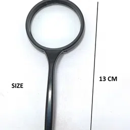 moolenterprises Magnifying Magnifier Glass Curved Handle For Better Grip black (pack of 2) 50mm 50mm image 2