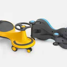 baabus Magic Car/Swing Car Ride-On Toy Car for Kids Magic Car Yellow Tricycle image 5