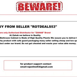 zahab Style Ivory Single Door Mirror Bathroom Cabinet 10x14 inches Shelf Bracket image 4