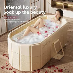 anuvya Foldable Bathtub for Adult Foldable Bathtub for Adult – Large Free-standing Bathtub image 2