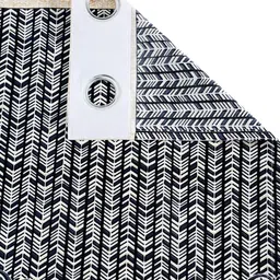 home sizzler 213 cm (7 ft) Door Polyester Semi Transparent Curtain (Pack Of 2) image 5