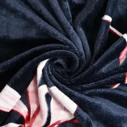 indhome life Fleece King Fitted (Elastic) 210 TC Floral Bedsheet image 3