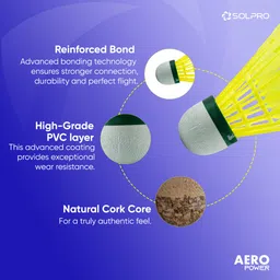 solpro Aero Power (6 in 1) Nylon Shuttle - Yellow image 2