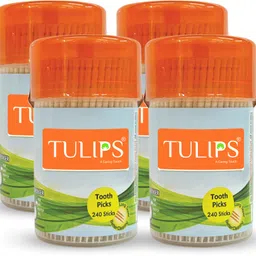 tulips Wooden Tooth Picks 240 Sticks in a Reusable Jar-picture-19