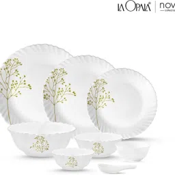 laopala Pack of 46 Opalware Blissfull green 46 Pcs Dinner Set image 2