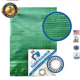 keep it fresh 10FTX8FT-120GSM-GREEN Tarpaulin Tent - For Truck body, Car, Bike and Train Wagon Cover, Grain Covers image 2