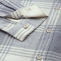 the bear house Men Slim Fit Checkered Button Down Collar Casual Shirt image 3
