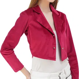 aol Women Solid Single Breasted Party Blazer image 5