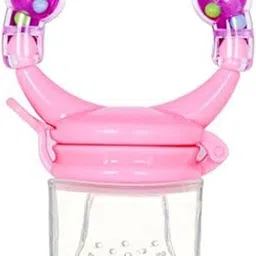 badal kidz BPA Free Silicone Food Nibbler for Fruit and Veggie with Rattle Handle Teether and Feeder-picture-10