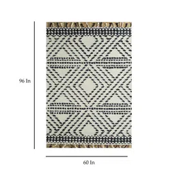 jaipur rugs Grey Geometric Wool 5 ft x 7 ft Hand Tufted Carpet image 4