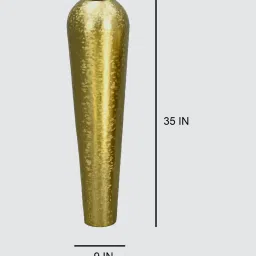 royaloak Metal Flower Vase Large Gold Hue Durable Build Versatile Design image 2