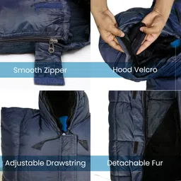 rhinokraft Warriors Navy Blue Detachable Inner Fleece Liner ! 6 Layers ! XXXXL Size Temp -20c Sleeping Bag image 3