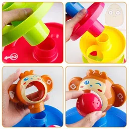 bhvmey 5 Layer Plastic Stack, Drop ,Go Ball Drop and Roll Swirling Toys for Baby image 2