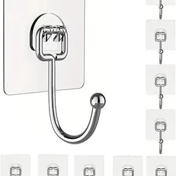 aarykart Big Transparent Hook Sticky Hooks,for Hanging, Bathroom,Big Transparent Hook Hook 10-picture-42