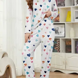 boosah Women Top & Pyjama Set Multicolor Printed image 3