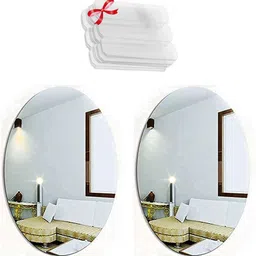 kashtabhan 30 cm x 20 cm Anti-Fog Waterproof Mirror Stickers with Free Extra Sticker Film Sheet Double-sided Sticker image 1