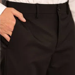 the revenant Men Slim Fit Black Cotton Blend Trousers image 4