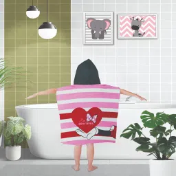 athom living Pink Cotton Kids 220 GSM Bath Towel image 2