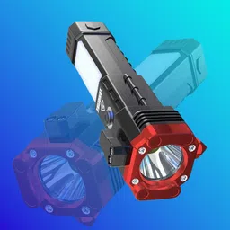 cicasto All-in-One Safety Flashlight with Hammer and Cutter 4 hrs Torch Emergency Light image 1