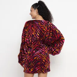 theulluu.com Women Sheath Red Knee Length Dress image 2