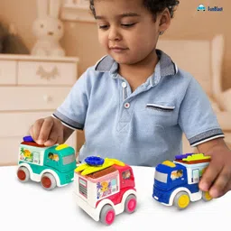 funblast 3 Pcs Pull Back Mini Car Toys, Summer Vacations Cartoon Car for 3+ Year old Kids image 4