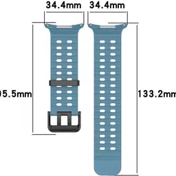 EBOYSIS Ocean Silicone Watch Band For Samsung galaxy watch7 Soft Strap For Galaxy Watch 7 Ultra 47MM Breathable Holes Design Smart Watch Strap image 2