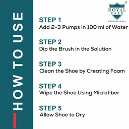 ROYAL CARE PROFESSIONAL Shoe Cleaner Foam 100 Ml , Foam 100 Ml , Brush For All Type Shoe Cleaner image 4