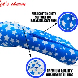 kid's charm Star-Multi Mega 3 in 1 Baby's Cotton Bed for New Born 4-8 Months Old (Blue) Sleeping Bag-picture-20