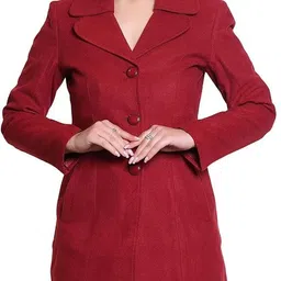 pepzo Women Solid Double Breasted Casual Blazer image 5