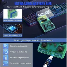 HG WORLD Retro Game R36s gaming console for Portable Style Pocket GameBox Handheld Gaming Consoles 3.5 IPS Screen Rechargeable Battery handheld console Hand video game 64 GB with 15000+Preinstall video game handheld,Best Gift All Ages Mario Game,GTA Vice City image 5