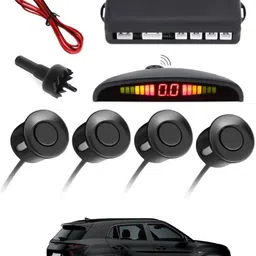 monolive Black Reverse Car Parking Sensor for Universal for All Cars-72 Set of 4 pcs Car Parking Sensors with LED Parking Assistant Kit-72 Parking Sensor image 1