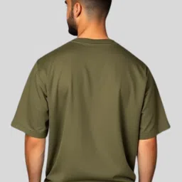 urgear Men Printed Round Neck Cotton Blend Light Green T-Shirt image 2