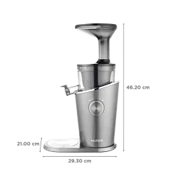 Hurom Easy Series 150 Watt Cold Press Juicer (43 RPM, Quiet Operation, Titanium Grey) image 3