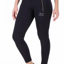 styleso Solid Women Black Tights image 3