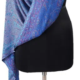 muffly Printed Wool Blend Men Blue Stole image 4