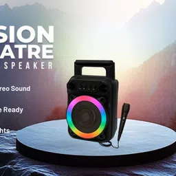 VOIZO Bluetooth Party Speaker with Mic – Wireless Karaoke Mic Included 10 W Bluetooth Home Audio Speaker image 2