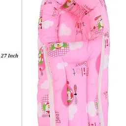 kwitchy New Born Baby Mosquito Net Bed with Cushioned Pillow and Sleeping bag and Bed Protector image 4