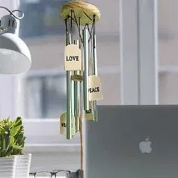wordgizzlestore Hub of Gifts Happy Everyday Love Metal Wind Chime for Home Décor Gifting Copper Windchime-picture-23