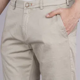 killer Men Slim Fit Beige Cotton Blend Trousers image 5