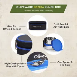 oliveware Lunch Box | 3 Containers 3 Containers Lunch Box image 2