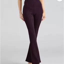 purser Women Skinny Fit Maroon Lycra Blend Trousers-picture-23
