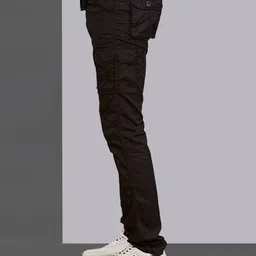 beevee Solid Men Cargos image 3