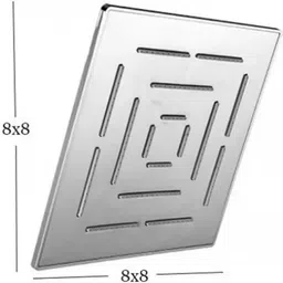 ramya 8x8 Premium Quality Heavy Amaze Rain Shower Head With 15 Inch Square Arm Fixed Mount image 2