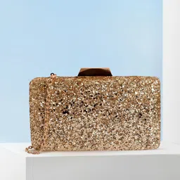 Women Ethnic, Evening/Party Gold Artificial Leather Wallet - Regular Size-image-19