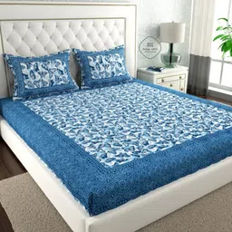 pahalarts 180 TC Cotton Double Jaipuri Prints Flat Bedsheet-picture-15