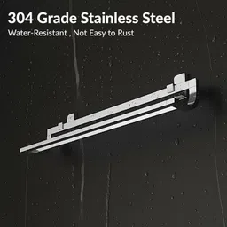 plantex Double Towel Rod for Bathroom/Dual Towel Bar/Towel Hanger/Bathroom Accessories 24 inch 1 Bar Towel Rod image 5