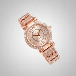 blossome Analog Watch - For Girls golden watch-picture-38