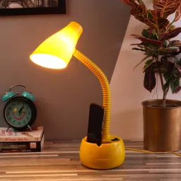 Central Red Study Lamp With ABS Plastic Base By Beverly Studio image 1